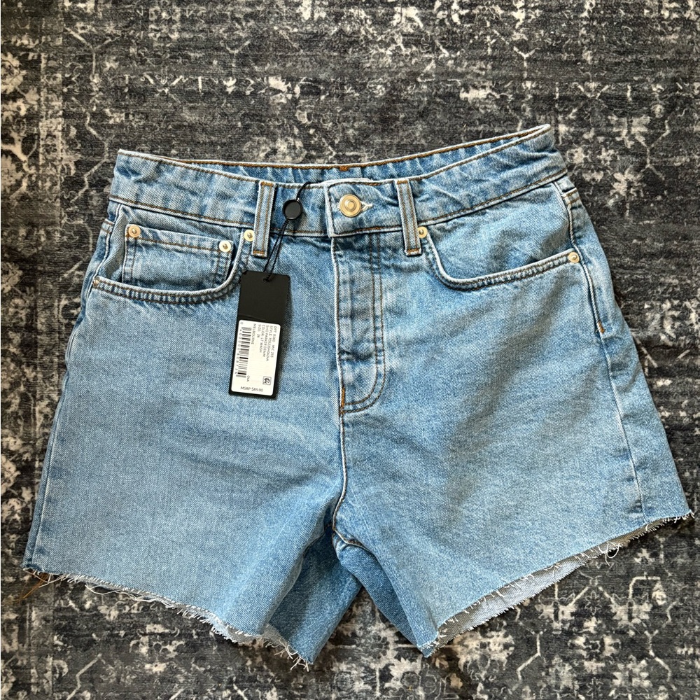 Gianni Bini Blue Jean Shorts Distressed Cut-Off Style